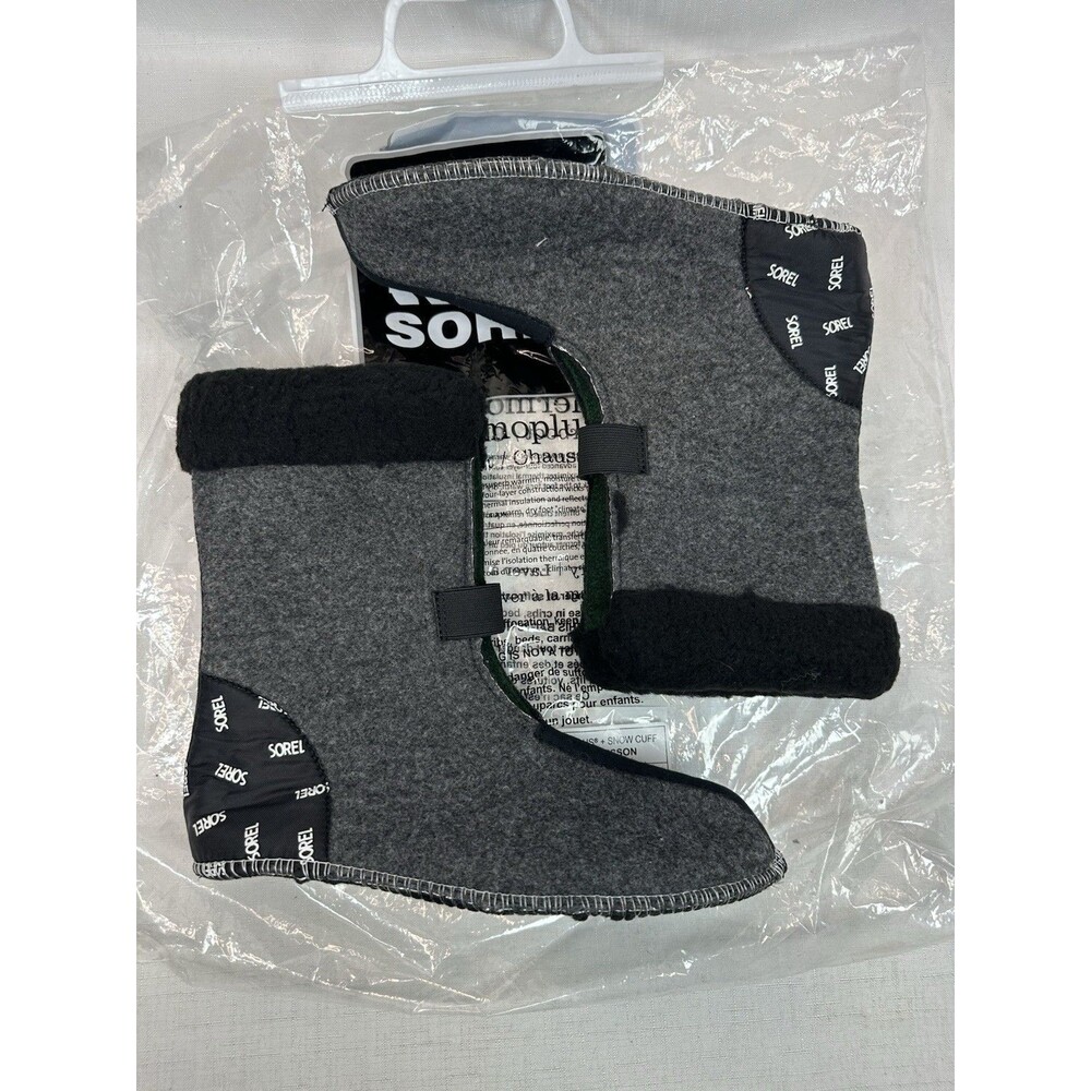 Sorel CARIBOU 9mm ThermoPlus Felt Boot Liners Black Snow Cuff Womenβs Sz 8 NEW
